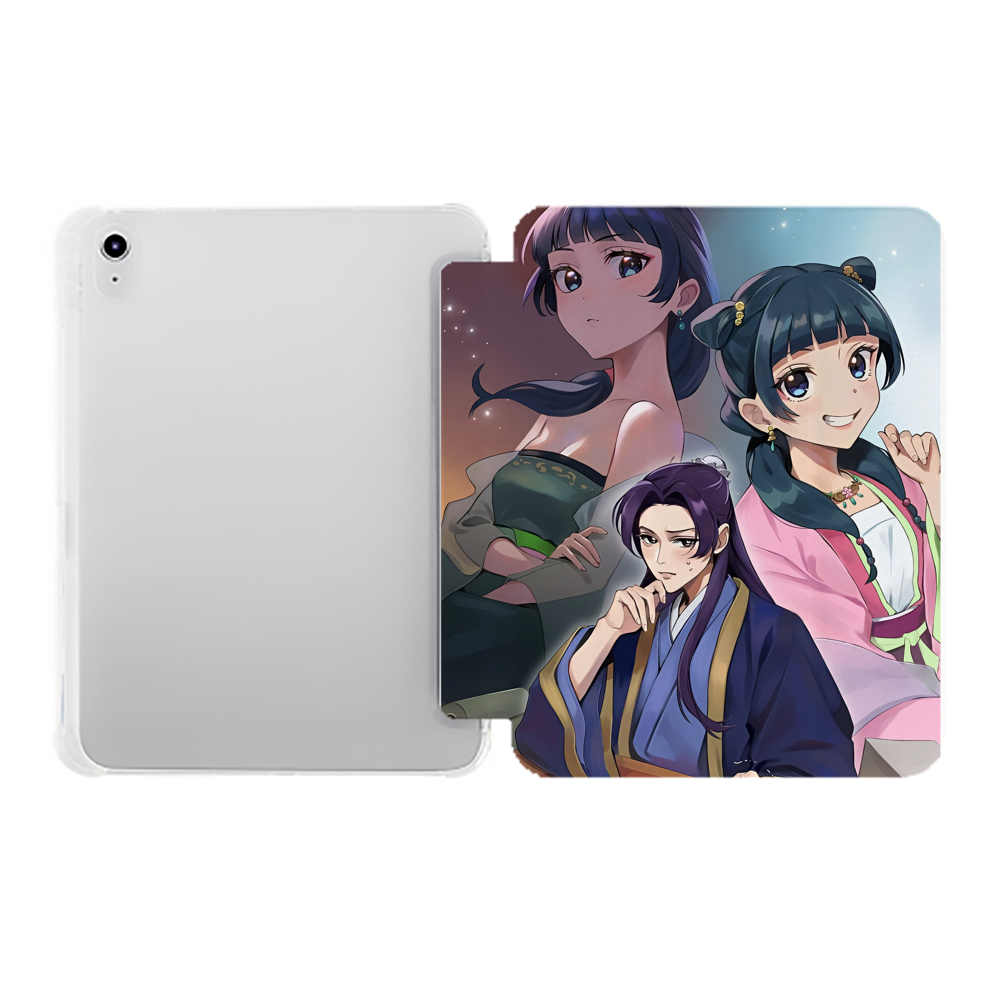 （画像用） 薬屋のひとりごと The Apothecary Diaries IPad ケース ペン収納付き 三つ折りスタンド PUレザー×シリコン 対応機種9.5/10.5/10.9インチ